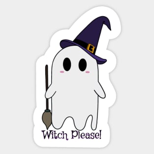 Witch Please Ghost Sticker